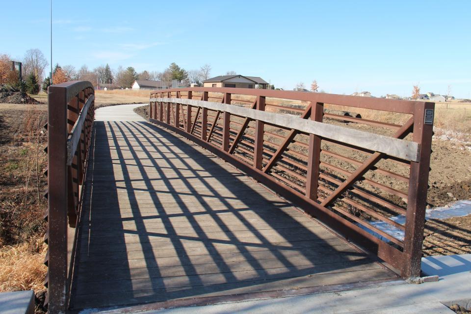 A new bridge crosses Oxley Creek in Granger.