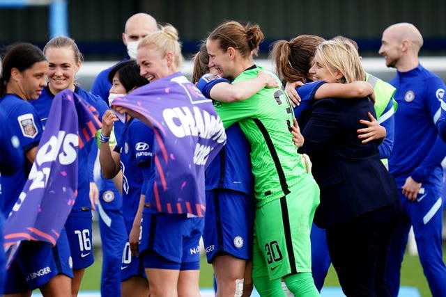 Chelsea have won four Women's Super league titles under Hayes (right) (John Walton/PA).