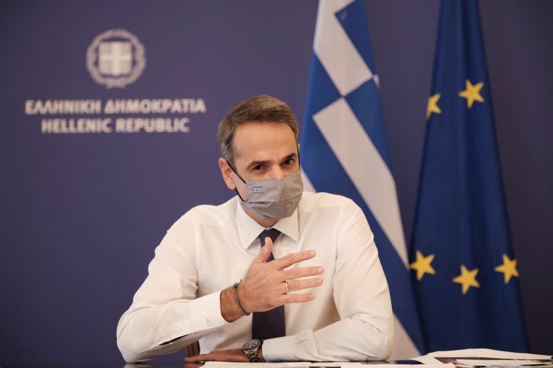 FILE PHOTO: Greek PM Mitsotakis announces nationwide lockdown to prevent the spread of COVID-19