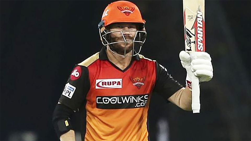 David Warner, pictured here in action for Sunrisers Hyderabad in the IPL.