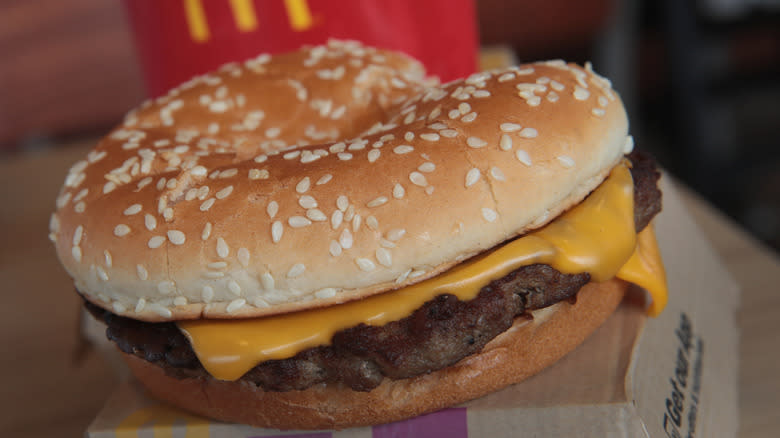 McDonald's quarter pounder burger