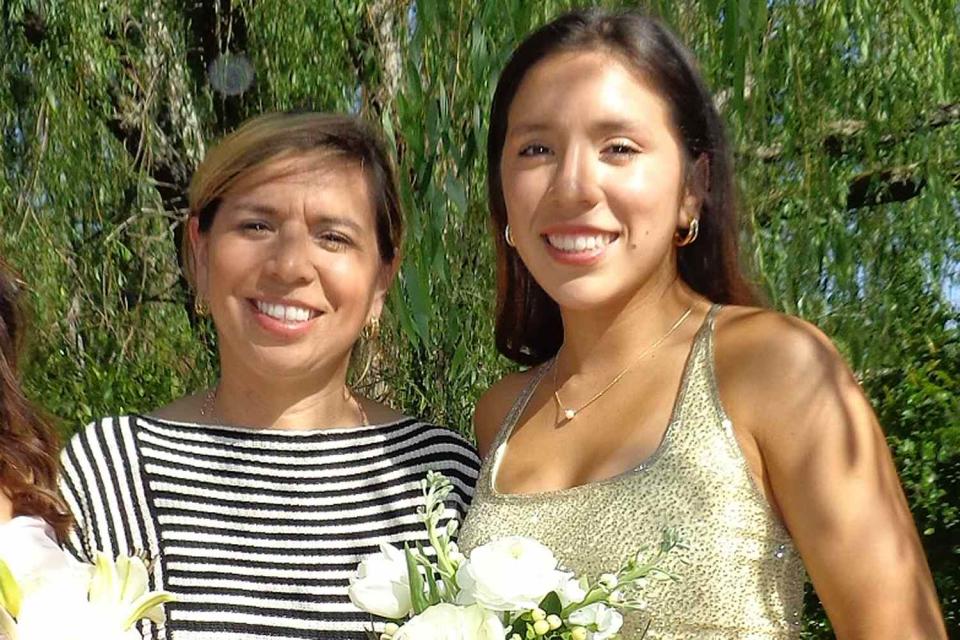<p>Valerie Rivas</p> Vanessa Rivas and her mom Laura Rivas take a picture before prom. 