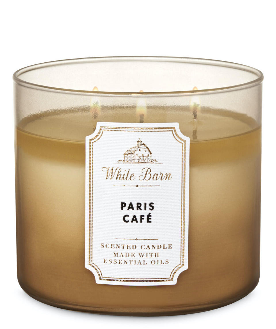 Paris Cafe 3-Wick Candle. Image via Bath & Body Works.