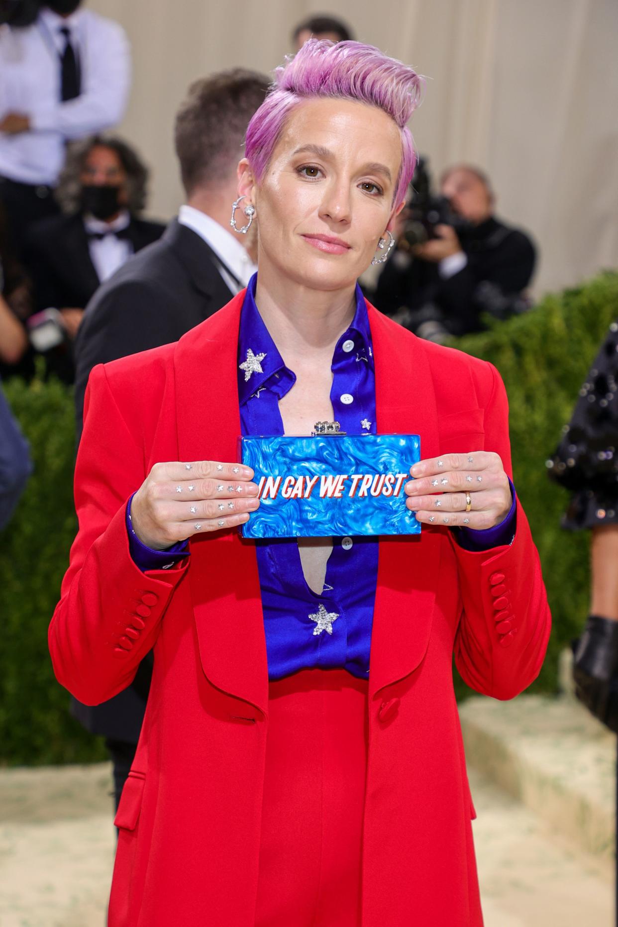 Megan Rapinoe attends The 2021 Met Gala Celebrating In America: A Lexicon Of Fashion at Metropolitan Museum of Art on Sept. 13, 2021 in New York.