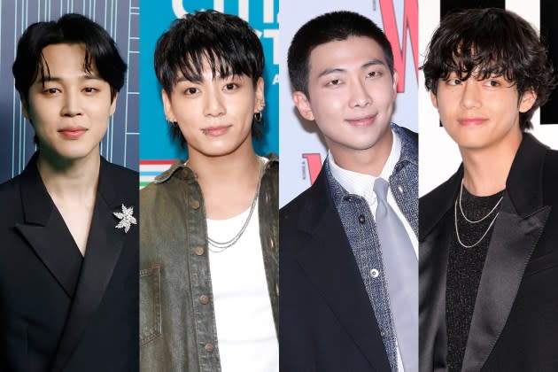 Jimin  V Jung Kook and RM Jimin  V Jung Kook and RM.jpg - Credit: Taylor Hill/Getty Images; Rob Kim/Getty Images/Global Citizen; Han Myung-Gu/WireImage; The Chosunilbo JNS/Imazins/Getty Images