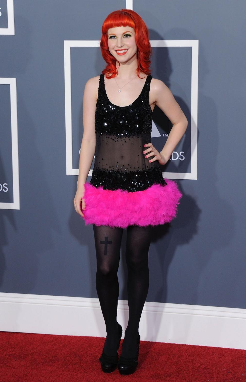 Hayley Williams at the Grammy Awards on February 13, 2011.