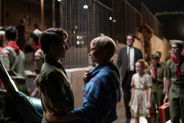 Gabriel LaBelle as Sammy Fabelman with Michelle Williams as his mom Mitzi in "The Fabelmans"<p>Universal Studios</p>