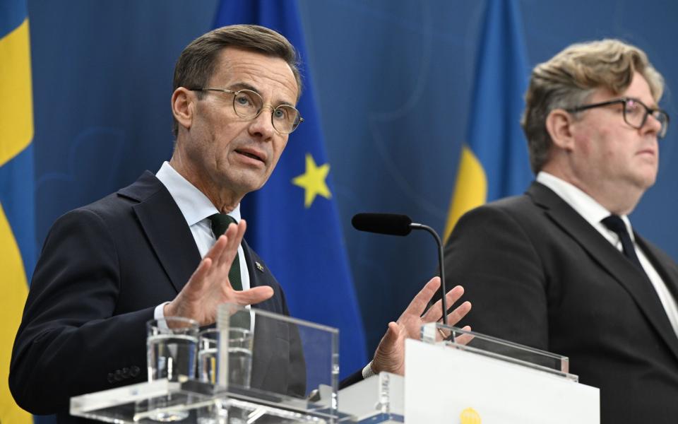 Sweden’s prime minister Ulf Kristersson said Sweden was facing an “extremely exceptional situation”