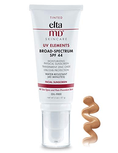 EltaMD UV Elements Tinted Face Moisturizer with Broad-Spectrum SPF 44, Mineral Face Sunscreen, Water-Resistant, Oil-free, 2.0 oz (Amazon / Amazon)