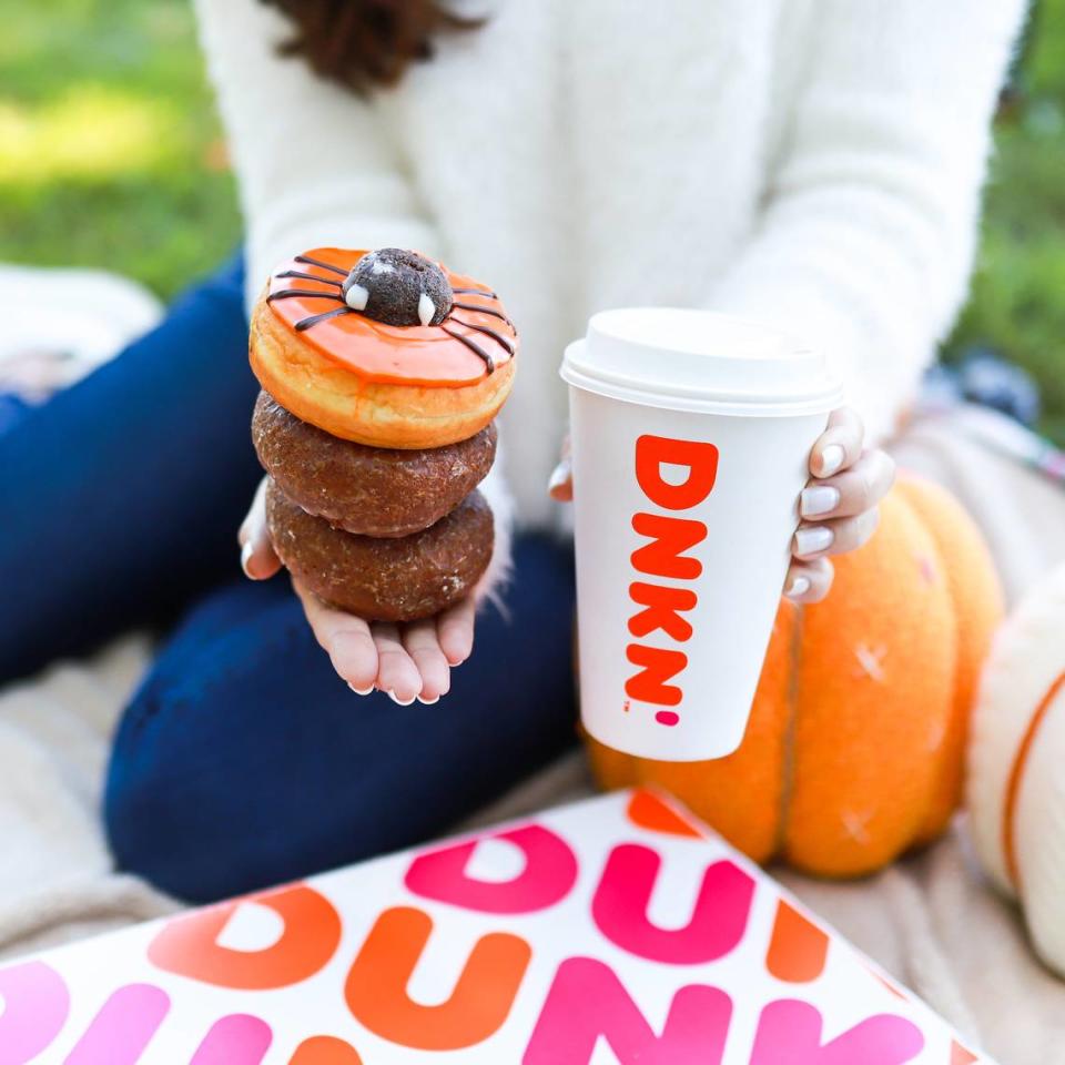 Dunkin’ is known for its fresh pastries, including doughnuts, and specialty coffees.