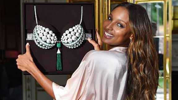 Jasmine Tookes Models The $3 Million Bright Night Fantasy Bra