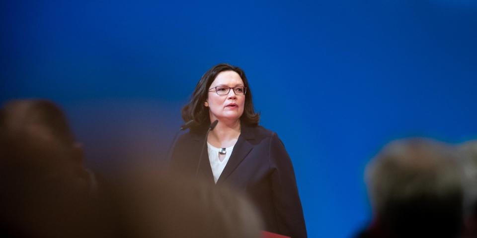 Andrea Nahles, SPD-Vorsitzende.