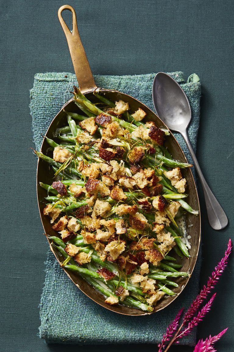 <p>What do you get when you combine green beans with mac and cheese? This gooey, cheesy casserole. </p><p><em><a href="https://www.goodhousekeeping.com/food-recipes/a24131072/green-bean-and-cheddar-casserole-recipe/" rel="nofollow noopener" target="_blank" data-ylk="slk:Get the recipe for Green Bean and Cheddar Casserole »;elm:context_link;itc:0;sec:content-canvas" class="link ">Get the recipe for Green Bean and Cheddar Casserole » </a></em></p>