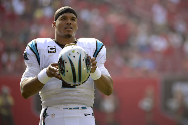 ‘Superman’ Cam Newton could be Kryptonite to fantasy owners this season. (AP)