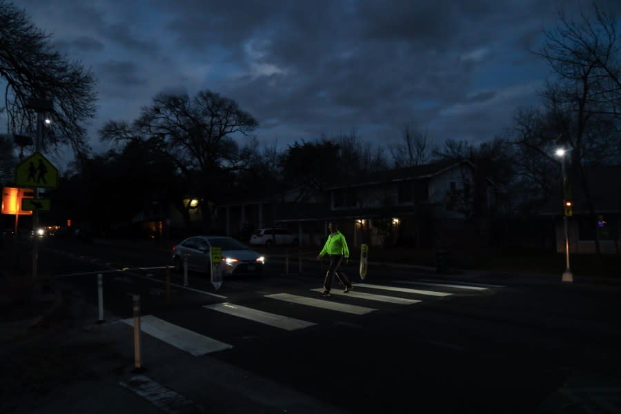 The Austin Transportation and Public Works Department is operating a safety pilot project along Shoal Creek Boulevard at the intersection of Treadwell Boulevard. (Courtesy: Austin Transportation and Public Works Department)