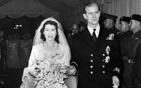 The Royal wedding of HRH Princess Elizabeth and Duke of Edinburgh - Credit:  Television Stills