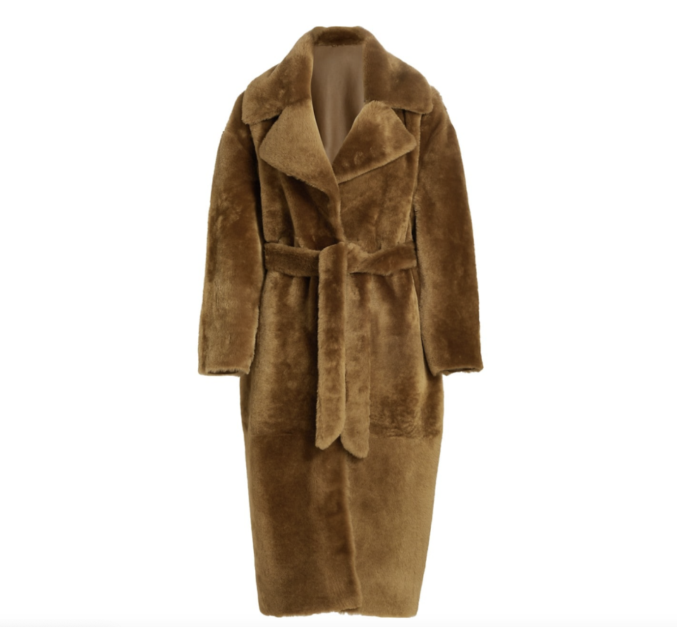 Avril Shearling Wrap Coat