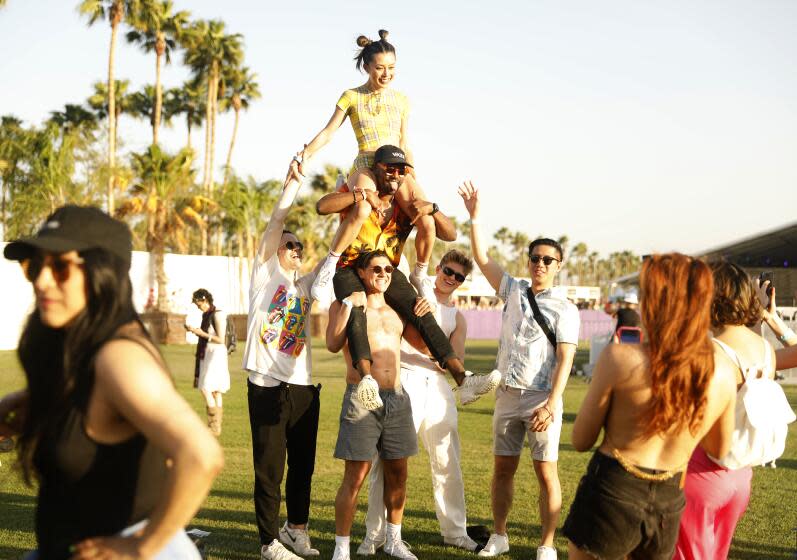 INDO-CA-APRIL 14, 2023: Music fans at Coachella weekend one on April 14, 2023. (Christina House / Los Angeles Times)
