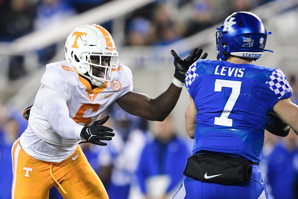 Byron Young had 5.5 sacks in the final eight games of Tennessee's 2021 season.