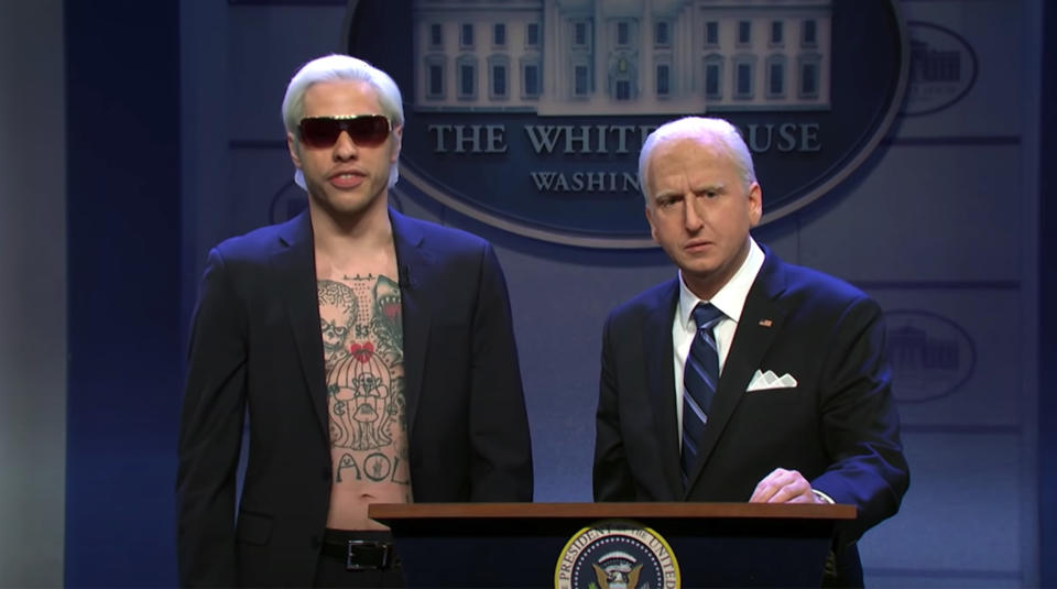 Pete Davidson appeared as an alternate version of President Joe Biden on 