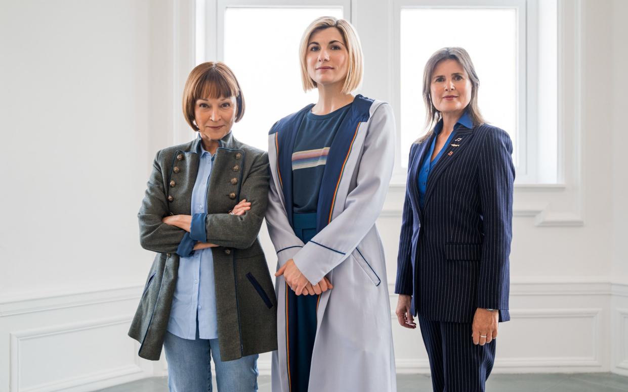 Sophie Aldred and Janet Fielding returned to Doctor Who for the series finale - BBC