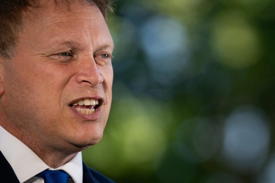 Grant Shapps has come under fire after being questioned about train services operating between London and Manchester (Aaron Chown/PA) (PA Wire)