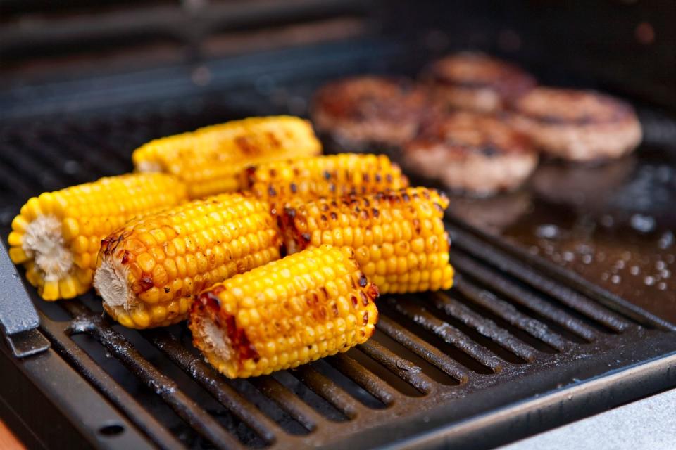 Nicht nur bei Vegetarierinnen und Vegetariern sind Maiskolben sehr beliebt. Durch sein süßliches Aroma bilden sie auch die ideale Beilage zum Grillfleisch. Bei der Zubereitung sollten Sie allerdings darauf achten, die Butter erst nach dem Grillen aufzutragen. Andernfalls können die Fettsäuren oxidieren und gesundheitsschädliche Stoffe freisetzen. (Bild: iStock / MarkFGD)