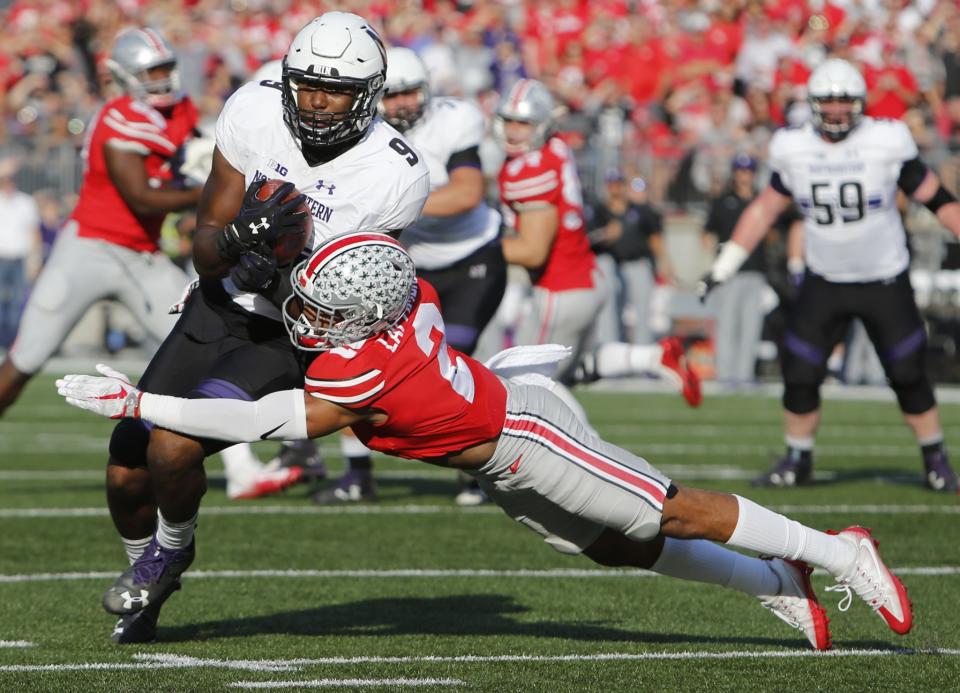 Ohio State's Marshon Lattimore had four interceptions this season. (AP Photo/Jay LaPrete)