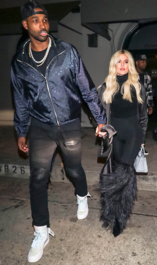 LOS ANGELES, CA – JANUARY 13: Khloe Kardashian and Tristan Thompson are seen on January 13, 2019 in Los Angeles, California. <em>Photo by gotpap/Bauer-Griffin/GC Images.</em>