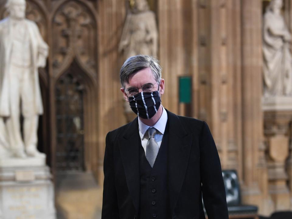 Commons leader Jacob Rees-Mogg before the state openingPA