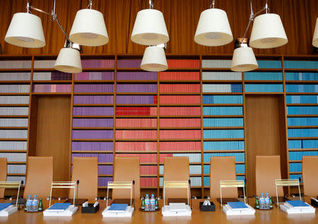 The judges meeting room called "Salle de deliberes" is seen at the European Court of Justice in Luxembourg January 26, 2017. Picture taken January 26, 2017. REUTERS/Francois Lenoir