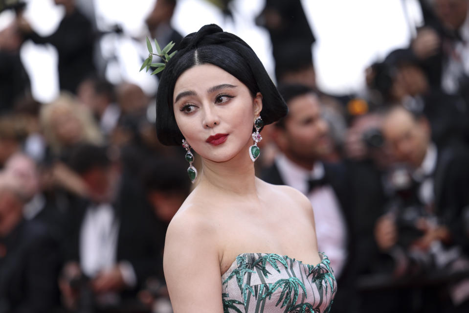 Fan Bingbing poses for photographers upon arrival at the opening ceremony and the premiere of the film 'Jeanne du Barry' at the 76th international film festival, Cannes, southern France, Tuesday, May 16, 2023. (Photo by Vianney Le Caer/Invision/AP)