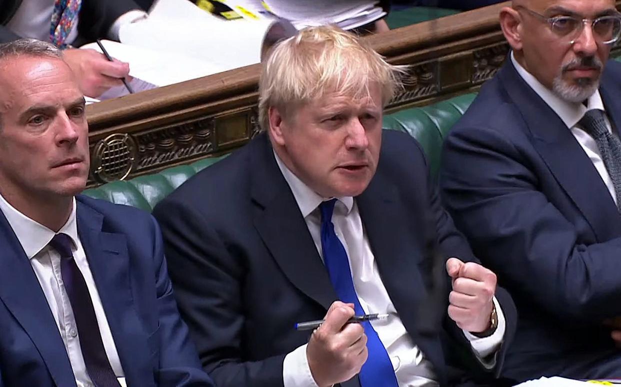 Boris Johnson in the Commons