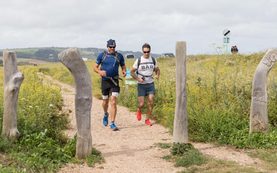 Monty Halls (left) during the Ironman - Felix Northover