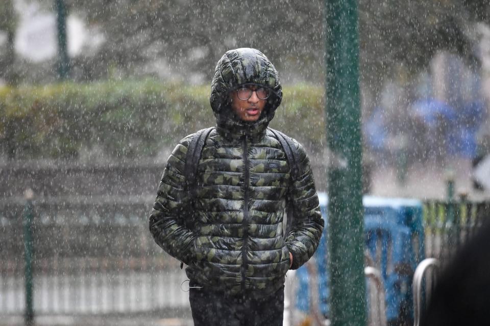 Parts of the UK have already seen more than half of their average monthly rainfall, the Met Office said (PA)