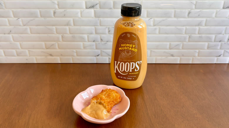 Koops' mustard with chicken nugget