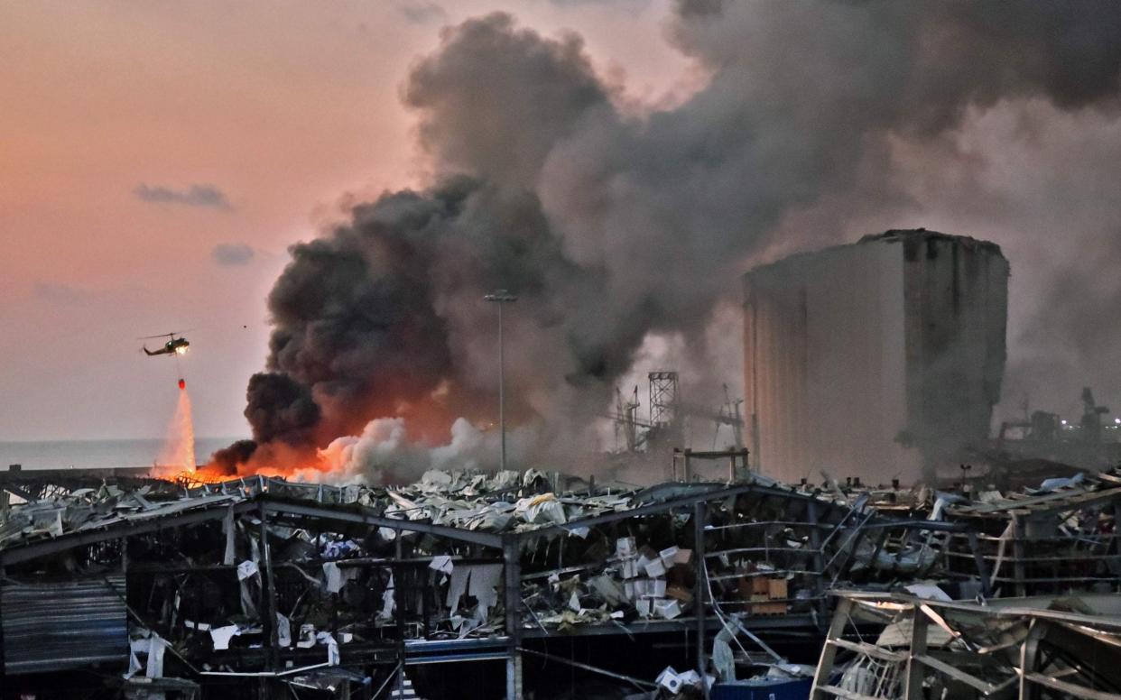 Port blast in Beirut -  STR/AFP