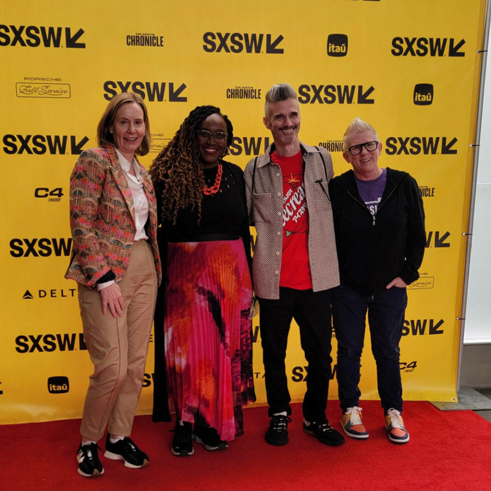 The Lionsgate Motion Picture Group’s Head of Inclusive Content Kamala Avila-Salmon speaks on the SXSW panel Diversity, AI, and the Future of Hollywood on March 12, 2024 in Austin, TX. Rebecca Finlay, Kamala Avila-Salmon, Evan Shapiro, H Schuster