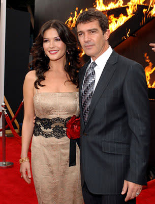 Catherine Zeta Jones and Antonio Banderas at the LA premiere of Columbia Pictures' The Legend of Zorro