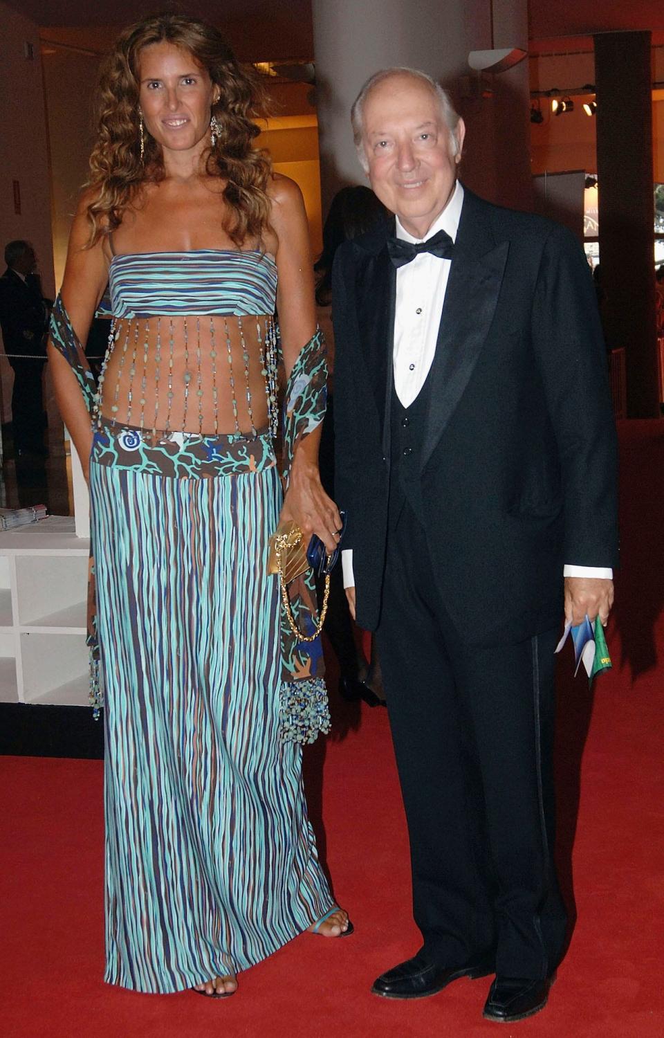 Tiziana Rocca and Carlo Giovannelli at the 2005 Venice Film Festival.