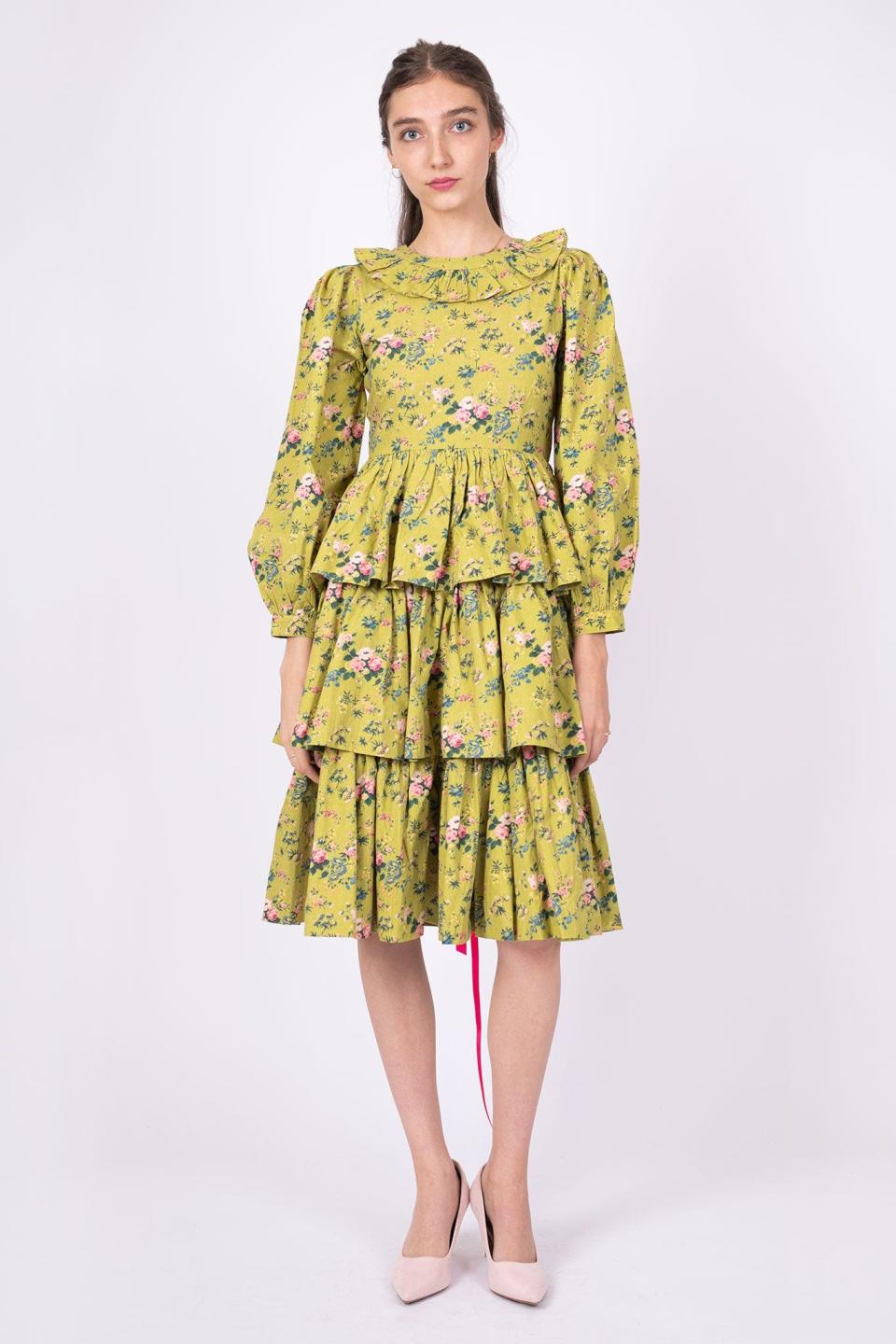 Laura Ashley x BATSHEVA Welsh Dress in Fairford