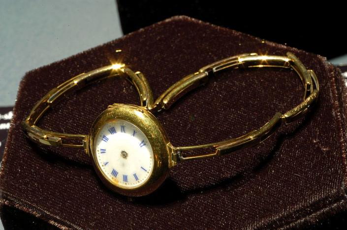 LOS ANGELES - FEBRUARY 6:  A gold wristwatch from the Titanic is on display at 