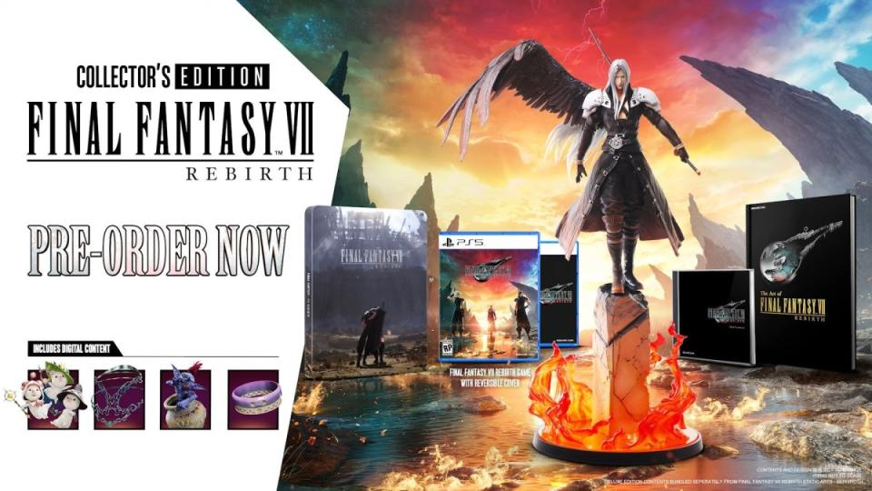 Final Fantasy 7 Rebirth Collector’s Edition is cool but expensive.<p>Square Enix</p>