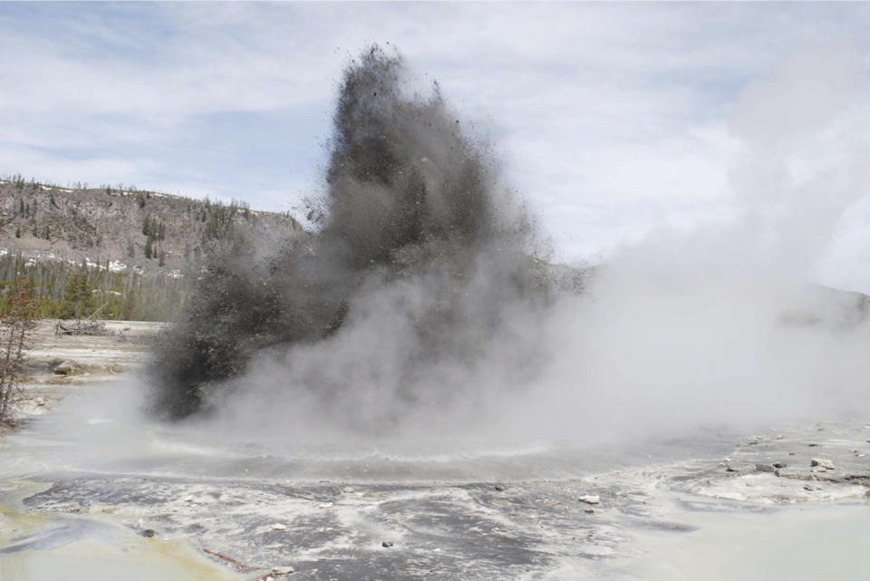 Surprise Yellowstone geyser eruption highlights little known hazard at