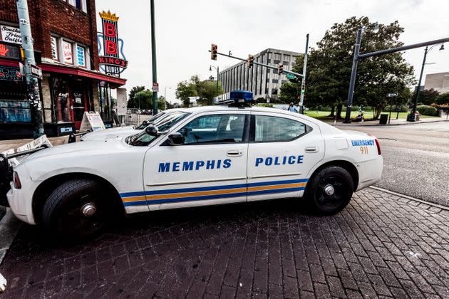 A Memphis police car parked on Beale Street. (Photo: via Getty Images)