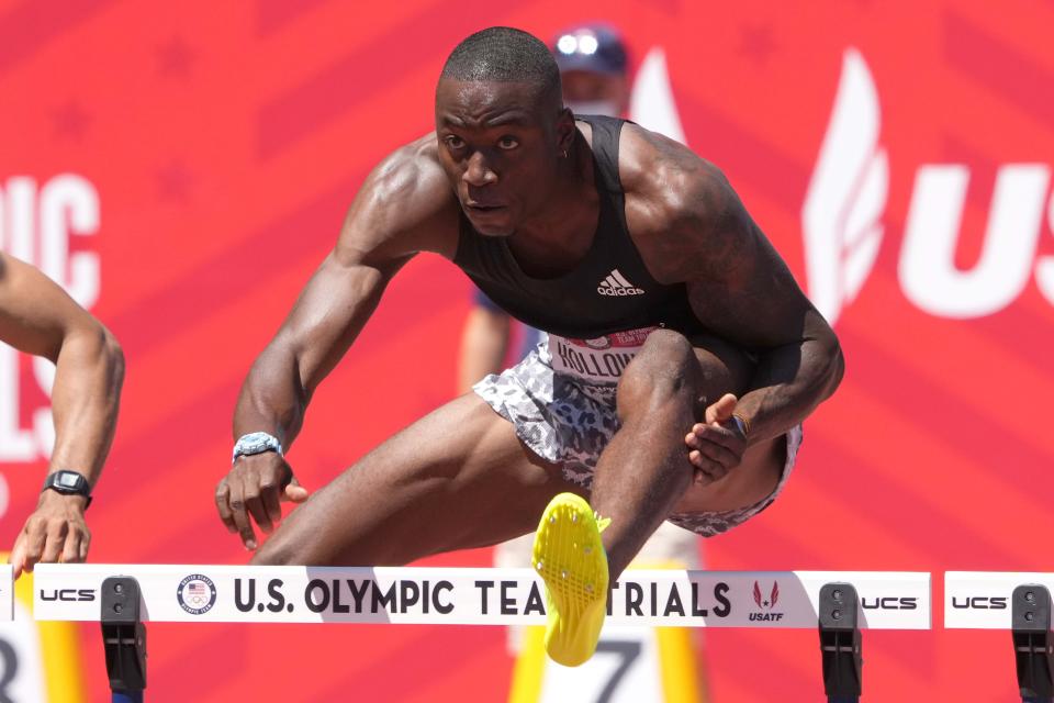 Grant Holloway was one-hundredth of a second off the world record in the 110-meter hurdles at the U.S. Olympic track and field trials in June 2021. The Tokyo Olympics are his first.