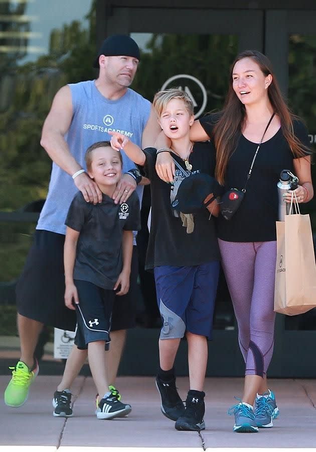 Knox and Shiloh were seen out and about bonding with their minders. Source: Backgrid