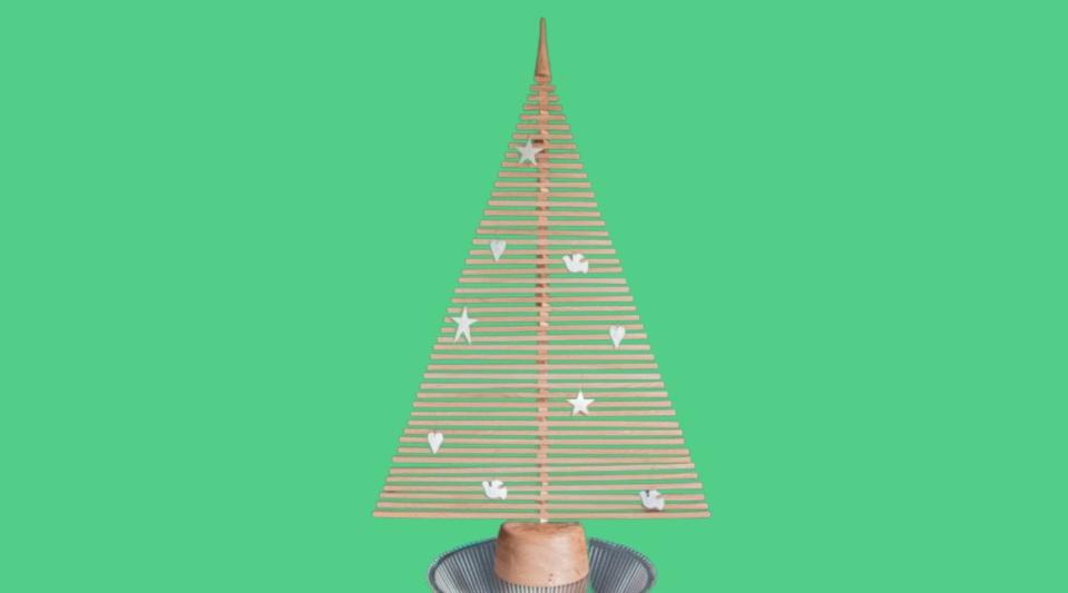 For a neutral holiday look, check out the Alternative Oak Christmas Tree from NaturalWoodCompany on Etsy.