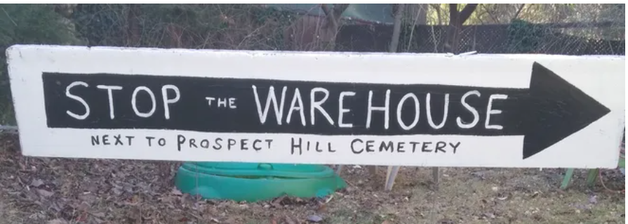 A group – Residents against Warehouse on PA Avenue – has formed to combat plans to build  a 422,000-square-foot warehouse, with 70 truck bays next to historic Prospect Hill Cemetery in Manchester Township.