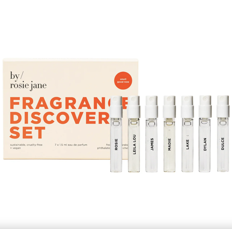 <p><a href="https://go.redirectingat.com?id=74968X1596630&url=https%3A%2F%2Fwww.sephora.com%2Fproduct%2Fdiscovery-set-P503667&sref=https%3A%2F%2Fwww.bestproducts.com%2Fbeauty%2Fg183%2Fperfume-gift-sets-for-her%2F" rel="nofollow noopener" target="_blank" data-ylk="slk:Shop Now;elm:context_link;itc:0;sec:content-canvas" class="link ">Shop Now</a></p><p>Fragrance Discovery Set</p><p>sephora.com</p><p>$25.00</p>